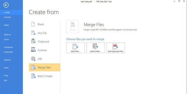 Zdruzevanje PDF Datotek z PDF Suite Zdruzevanje PDF Datotek z PDF Suite