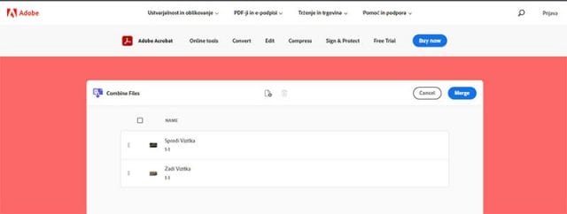 Zdruzevanje PDF Dokumentov z Adobe Merge PDF Zdruzevanje PDF Dokumentov z Adobe Merge PDF