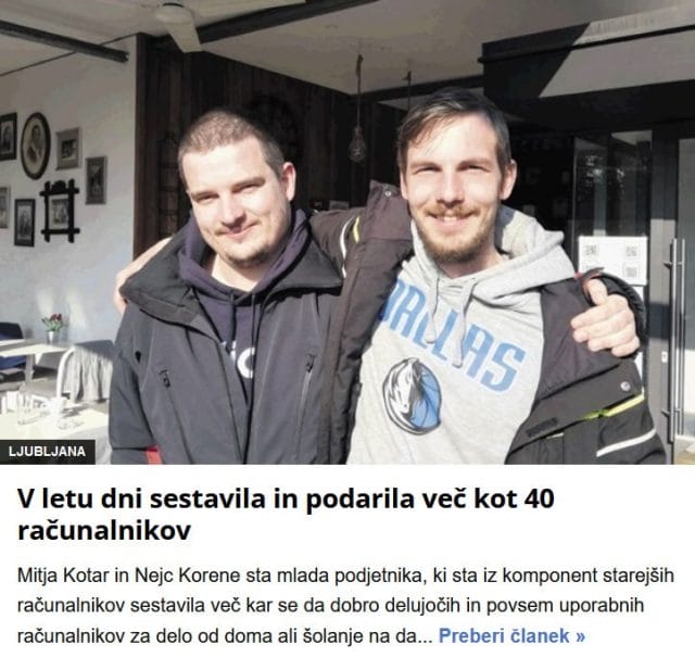 PC Agenta obnovila racunalnike in jih podarila otrokom v stiski med covid PC Agenta obnovila racunalnike in jih podarila otrokom v stiski med covid