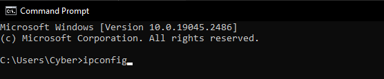 IPConfig komanda da preverite gateway vasega ruterja IPConfig komanda da preverite gateway vasega ruterja
