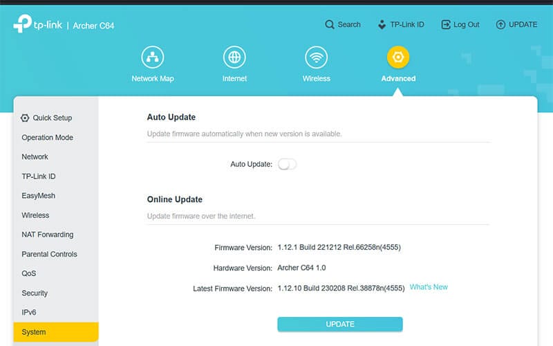 Posodobitev firmware na wifi ruterju tp link archer c64 Posodobitev firmware na wifi ruterju tp link archer c64