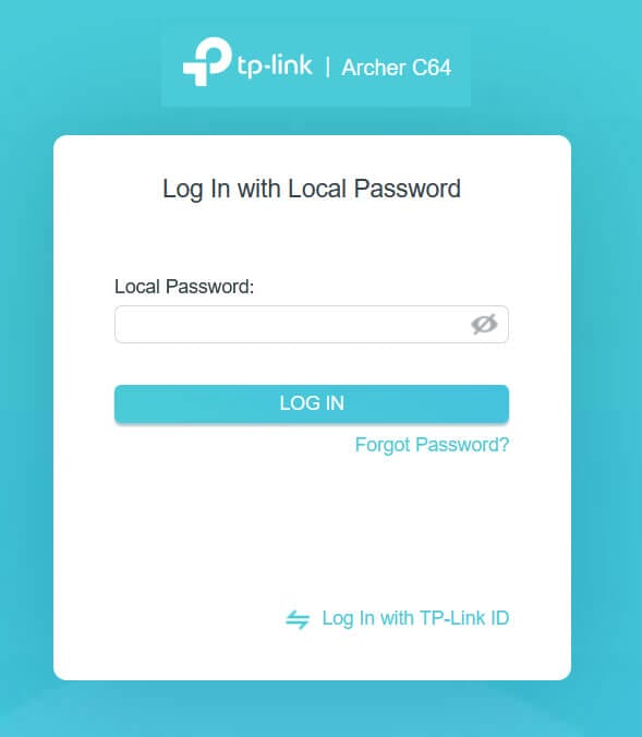 Prijava za ogled ali spremembo wifi gesla na TP Link Archer C64 wifi ruterju Prijava za ogled ali spremembo wifi gesla na TP Link Archer C64 wifi ruterju