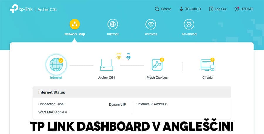 TP Link C64 Wifi Ruter Dashboard