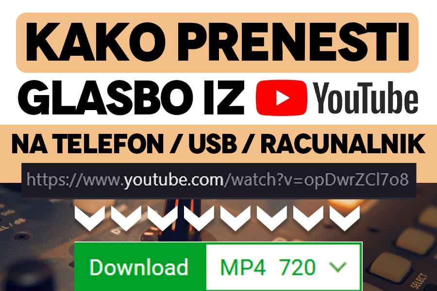 Kako prenesti glasbo iz youtuba na telefon, usb ali računalnik