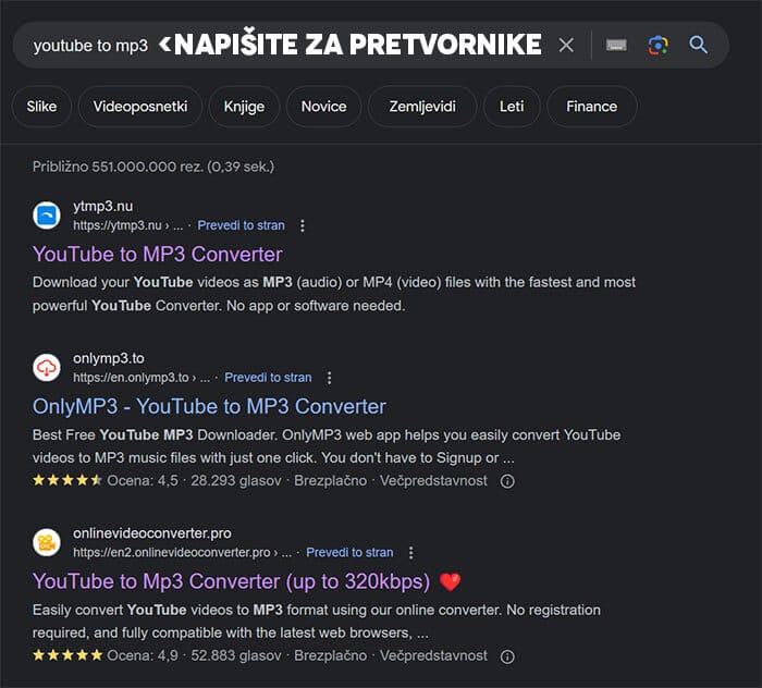 Kako prenesti glasbo iz youtuba z spletnim pretvornikom Kako prenesti glasbo iz youtuba z spletnim pretvornikom