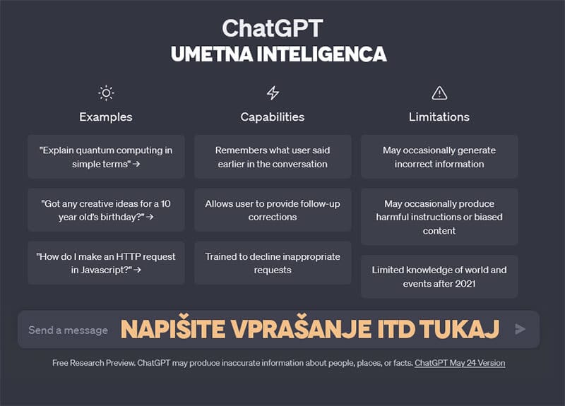 Spletni umesnik UI umetne inteligence chat gpt na internetu