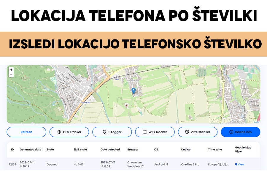 Kje je številka? Izsledi telefonsko številko lokacije po številki