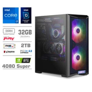 Gaming Računalnik Računalnik MEGA TWR S10 i7-12700K/RTX4080 Super/32GB/2TB-4.0/1000W/Brez OS/črna RGB