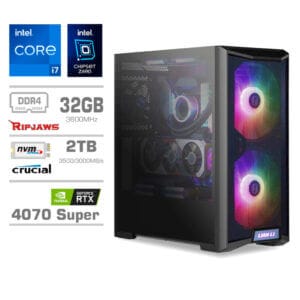 Gaming Računalnik Računalnik MEGA TWR S10 i7-12700K/RTX4070 Super/32GB/2TB/1000W/Brez OS/črna RGB