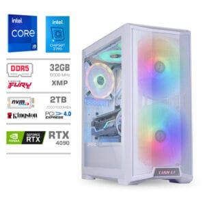 Gaming Računalnik Računalnik MEGA TWR S10 i9-14900K/RTX4090/32GB-DDR5/2TB-4.0/1000W/Brez OS/bela RGB