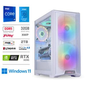 Gaming Računalnik Računalnik MEGA TWR S10 i9-14900K/RTX4090/32GB-DDR5/2TB-4.0/1000W/Win11Home/bela RGB