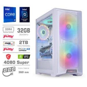 Gaming Računalnik Računalnik MEGA TWR S10 i9-13900K/RTX4080 Super/32GB/2TB-4.0/-/1000W/Brez OS/bela RGB