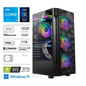 Gaming Računalnik Računalnik MEGA TWR S7 i5-12400F/RTX3060-12GB/16GB/1TB-4.0/750W/Win11Home