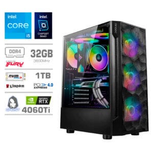 Gaming Računalnik Računalnik MEGA TWR S7 i5-13400F/RTX4060Ti/32GB/1TB-4.0/750W/Brez OS RGB