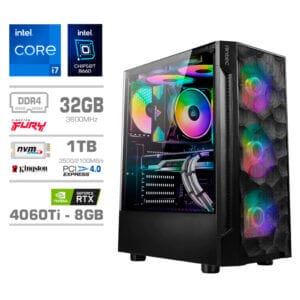 Gaming Računalnik Računalnik MEGA TWR S7 i7-12700K/RTX4060Ti-8GB/32GB/1TB-4.0/750W/Brez OS RGB