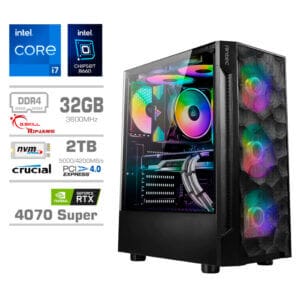 Gaming Računalnik Računalnik MEGA TWR S7 i7-12700K/RTX4070 Super/32GB/2TB-4.0/750W/Brez OS RGB