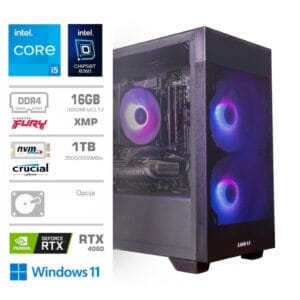 Gaming Računalnik Računalnik MEGA MT S7X GAMER i5-14600K/RTX4060/16GB/1TB/750W/Win11Home/črna RGB