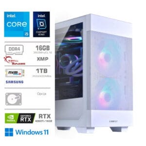 Gaming Računalnik Računalnik MEGA MT S7X GAMER i5-13400F/RTX4060Ti-16GB/16GB/1TB/750W/Win11Home/bela