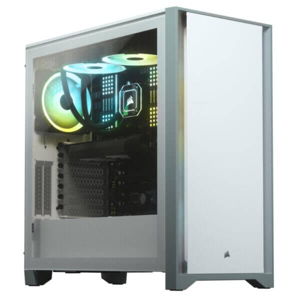 Ohišje Corsair 4000D Tempered Glass ATX - bela