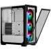 Ohisje Corsair iCUE 220T kaljeno steklo MidiATX bela RGB 1