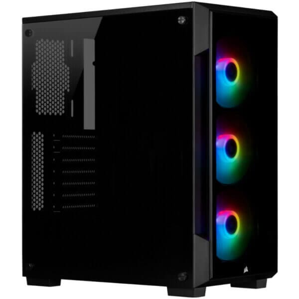 Ohišje Corsair iCUE 220T (kaljeno steklo) MidiATX - črna RGB