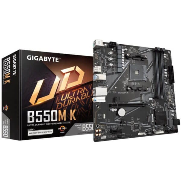 Osnovna plošča AM4 GigaByte B550M-K microATX 1xHDMI 2.1 1xDisplayPort 1.4