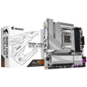 Osnovna plošča AM5 GigaByte B650M AORUS ELITE AX ICE ATX 1xHDMI 2.1 1xDisplayPort 1.4