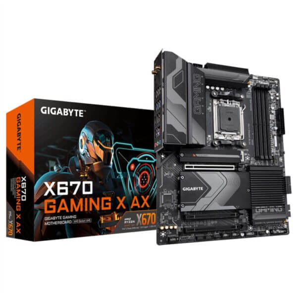 Osnovna plošča AM5 Gigaybte X670 GAMING X AX ATX DDR5 PCIe 5.0 WiFi BT 5.2 2