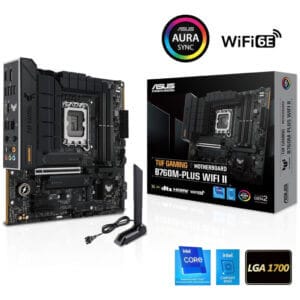 Osnovna plošča 1700 Asus TUF Gaming B760M-Plus WIFI II microATX 1xHDMI 2.1 1xDisplayPort 1.4