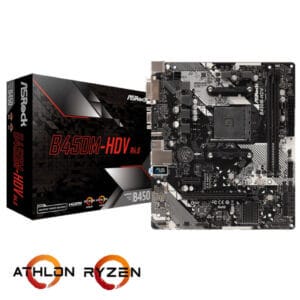 Osnovna plošča AM4 Asrock B450M-HDV R4.0 microATX M.2 VGA DVI HDMI