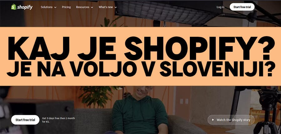 Kaj je Shopify Je na voljo v Sloveniji