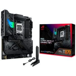 Osnovna plošča AM5 Asus ROG STRIX X870-F GAMING WIFI ATX 1xHDMI 2.1 1xDisplayPort 1.4 RAID 10