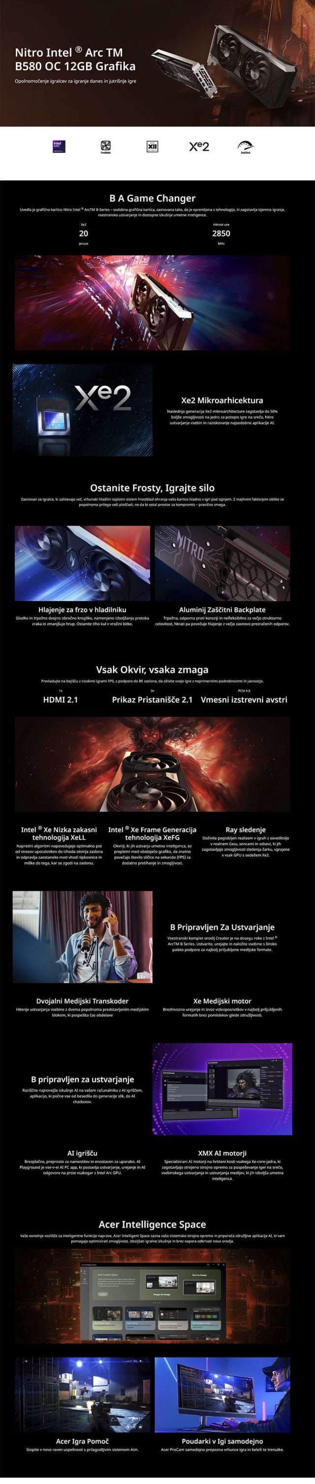 ACER Intel Arc B580 OC 12GB ACER Intel Arc B580 OC 12GB