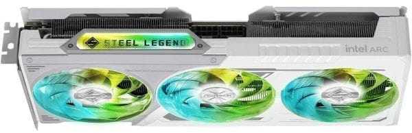 ASRock Intel Arc B580 Steel Legend 12GB OC Logo RGB Ventilatorji