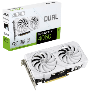 ASUS Dual GeForce RTX 4060 EVO White OC Edition 8GB GDDR6 DUAL RTX4060 O8G EVO WHITE graficna kartica PCIe 4.0 1xHDMI 2.1a 3xDisplayPort 1.4a