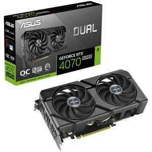 ASUS Dual GeForce RTX 4070 EVO OC Edition 12GB GDDR6X graficna kartica with two powerful Axial tech fans and a 2.5 slot design for broad compatibility PCIe 4.0 1xHDMI 2.1a 3xDisplayPort 1.4a