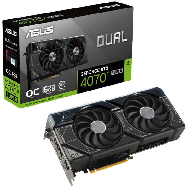 ASUS Dual GeForce RTX 4070 Ti SUPER OC Edition 16GB GDDR6X DUAL RTX4070TIS O16G graficna kartica PCIe 4.0 1xHDMI 2.1a 3xDisplayPort 1.4a