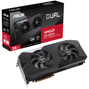 ASUS Video Card AMD Radeon Dual RX 7900 XTX OC Edition 24GB GDDR6 (DUAL-RX7900XTX-O24G) VGA