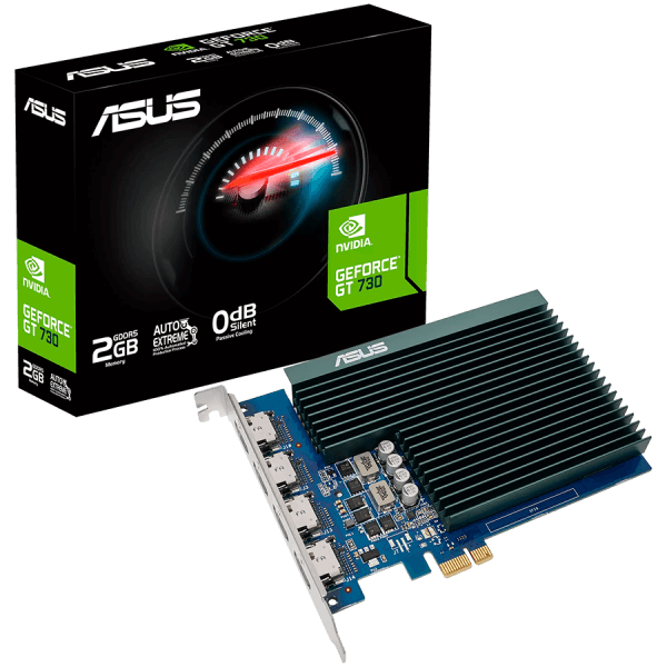 ASUS GeForce GT 730 2GB GDDR5 GT730 4H SL 2GD5 graficna kartica with 4 HDMI ports and passive cooling to enable quiet multi monitor productivity PCIe 2.0 4xHDMI 1.4b