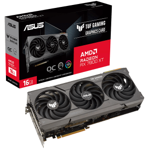 ASUS Video Card AMD Radeon TUF Gaming Radeon RX 7800 XT OC Edition 16GB GDDR6 VGA optimized inside and out for lower temps and durability PCIe 4.0 1xHDMI 2.1 3xDisplayPort 2.1