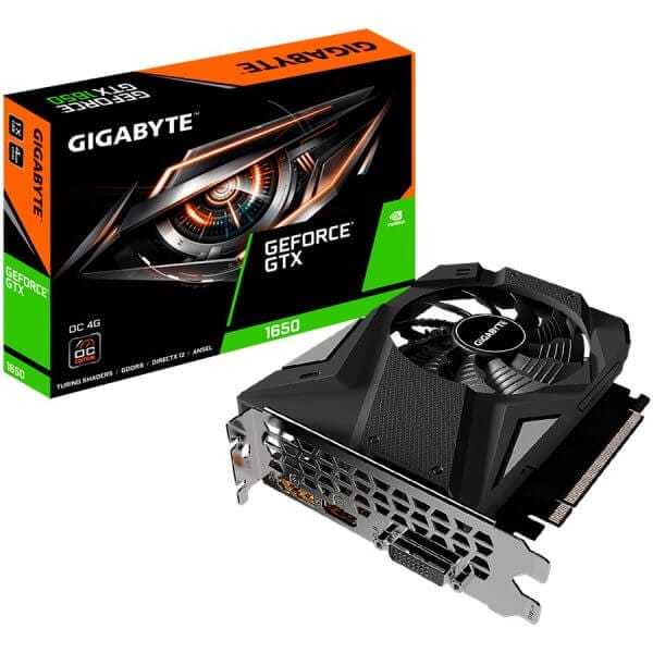 GIGABYTE GeForce GTX 1650 D6 OC 4G GDDR6 graficna kartica PCIe 3.0 1xHDMI 2.0b 1xDisplayPort 1.4 1xDVI D