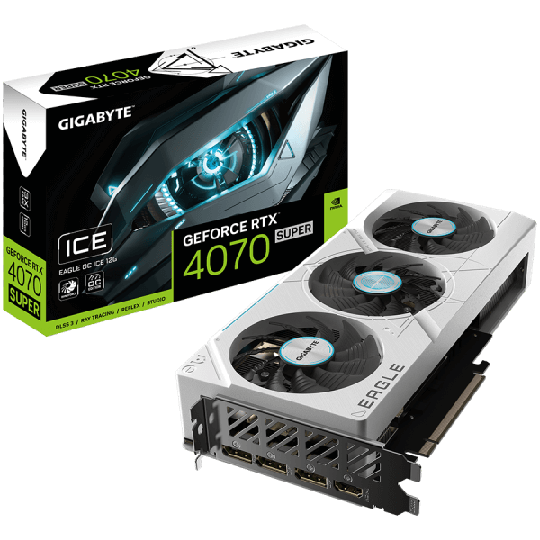 GIGABYTE GeForce RTX 4070 SUPER EAGLE OC ICE 12G GDDR6X graficna kartica PCIe 4.0 1xHDMI 2.1a 3xDisplayPort 1.4a