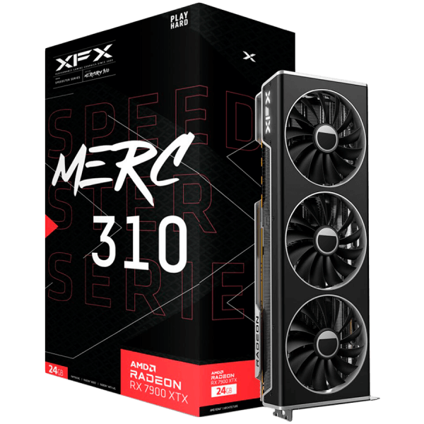 XFX SPEEDSTER MERC310 AMD Radeon RX 7900 XTX Black Edition Gaming 24GB GDDR6 graficna kartica PCIe 4.0 1xHDMI 2.1 2xDisplayPort 2.1 1xDisplayPort 1.4 2