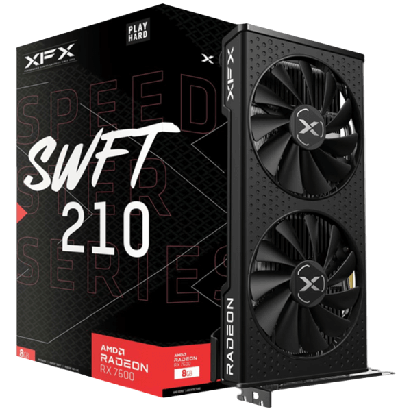 XFX SPEEDSTER SWFT210 AMD Radeon RX 7600 CORE Gaming 8GB GDDR6 graficna kartica PCIe 4.0 1xHDMI 2.1 3xDisplayPort 2.1