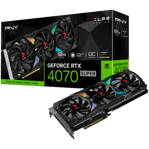 PNY GeForce RTX 4070 SUPER 12GB XLR8 Gaming VERTO EPIC-X RGB OC Triple Fan DLSS 3 grafična kartica