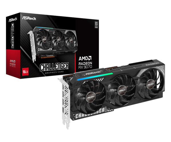 ASRock Radeon RX 9070 Challenger 16GB Grafična Kartica