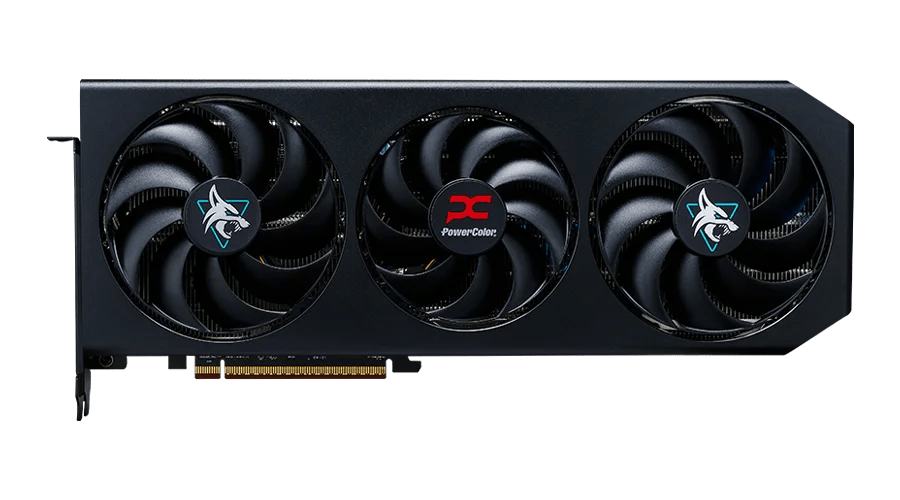 PowerColor Hellhound Radeon RX 9070 XT 16GB črna 3 ventilatorji