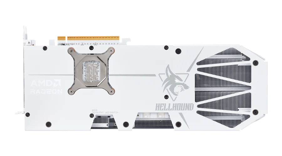 PowerColor Hellhound Spectral White Radeon RX 9070 XT 16GB backplate