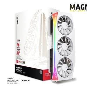 XFX Mercury AMD Radeon RX 9070XT OC White Magnetic Air Edition with RGB