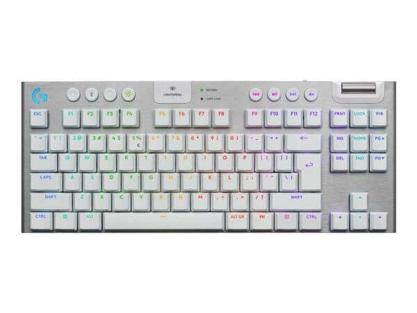 Logitech G915 X LIGHTSPEED TKL, GL Tactile, Wireless, bela, SLO g.
